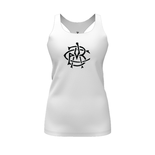 [FT0TRBWH-FYS-LOGO2] Decker Racerback Tank Top (Female Youth S, White, Logo 2)
