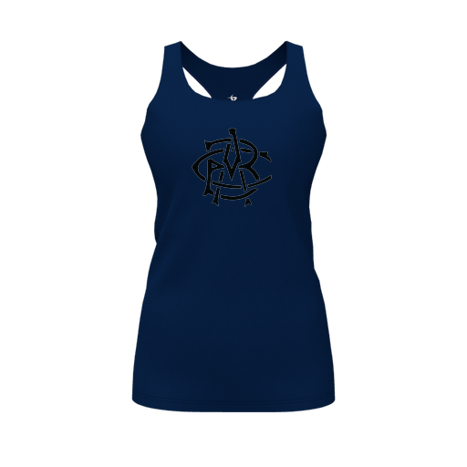 [FT0TRBNV-FYS-LOGO2] Decker Racerback Tank Top (Female Youth S, Navy, Logo 2)