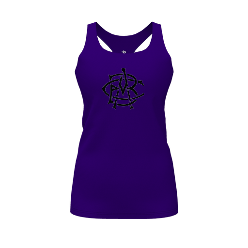 [FT0TRBPP-FYS-LOGO2] Decker Racerback Tank Top (Female Youth S, Purple, Logo 2)