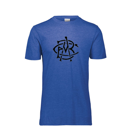 [FTSCUBRY-YS-LOGO2] Decker Youth Tri-Blend T-Shirt - Short Sleeve (Youth S, Royal, Logo 2)