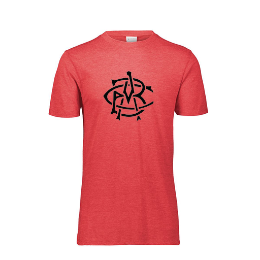 [FTSCUBRD-YS-LOGO2] Decker Youth Tri-Blend T-Shirt - Short Sleeve (Youth S, Red, Logo 2)