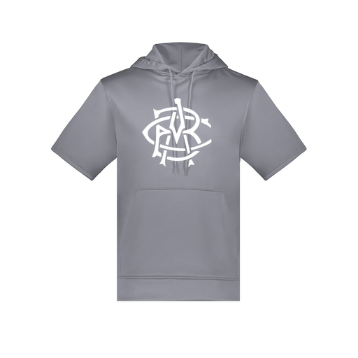 [6871.059.S-LOGO1] Men's Dri Fit Short Sleeve Hoodie (Adult S, Gray, Logo 1)