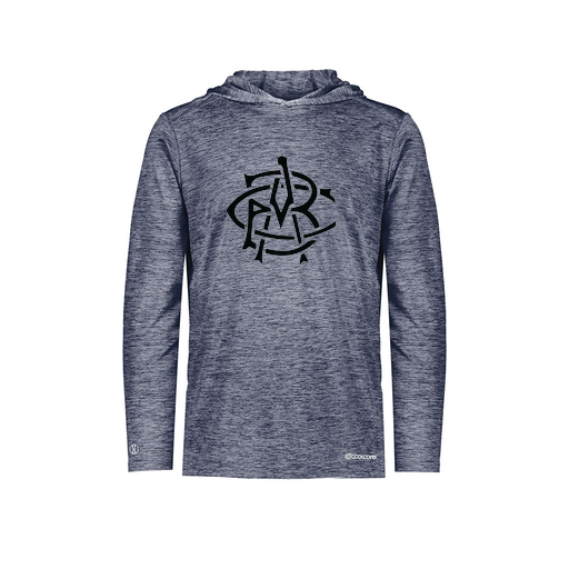 [FOLHCGNV-AS-LOGO2] Decker Men's Charge Hoodie (Adult S, Navy, Logo 2)