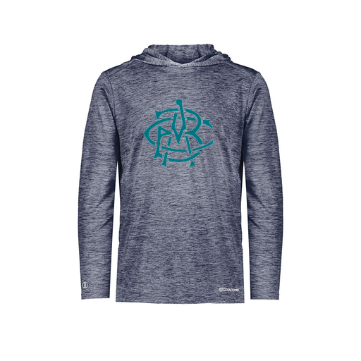 [FOLHCGNV-AS-LOGO3] Decker Men's Charge Hoodie (Adult S, Navy, Logo 3)