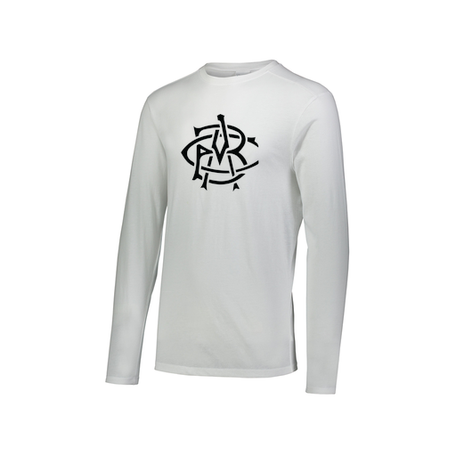 [FTLCUBWH-AXS-LOGO2] Decker Men's Tri-Blend T-Shirt - Long Sleeve (Adult XS, White, Logo 2)