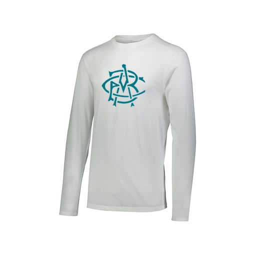 [FTLCUBWH-AXS-LOGO3] Decker Men's Tri-Blend T-Shirt - Long Sleeve (Adult XS, White, Logo 3)