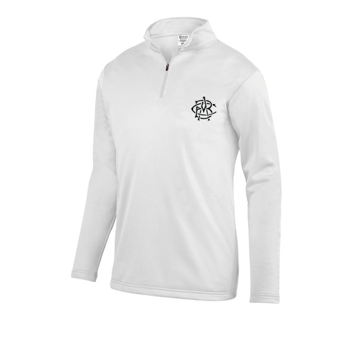 [DFW-FFQZ-WHT-AS-LOGO2] Men's FlexFleece 1/4 Zip (Adult S, White, Logo 2)