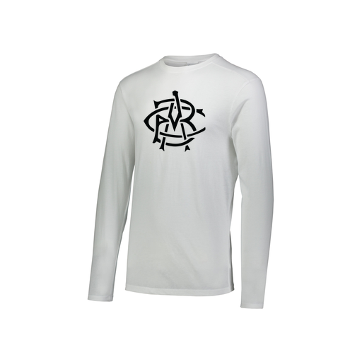 [FTLCUBWH-YS-LOGO2] Decker Youth Tri-Blend T-Shirt - Long Sleeve (Youth S, White, Logo 2)