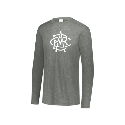 [FTLCUBGY-YS-LOGO1] Decker Youth Tri-Blend T-Shirt - Long Sleeve (Youth S, Gray, Logo 1)