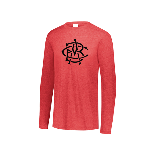 [FTLCUBRD-YS-LOGO2] Youth LS Ultra-blend T-Shirt (Youth S, Red, Logo 2)